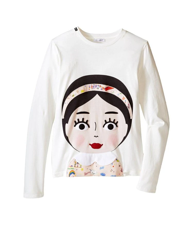 商品Dolce & Gabbana|大童Dolce & Gabbana Kids Back to School Bimba Mora T-Shirt (Big Kids),价格¥804,第1张图片