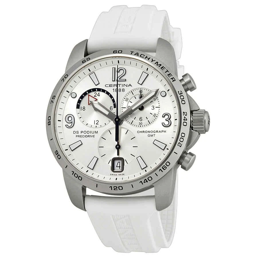 商品Certina|DS Podium Aluminum White Rubber Men's Watch C0016399703700,价格¥1633,第1张图片