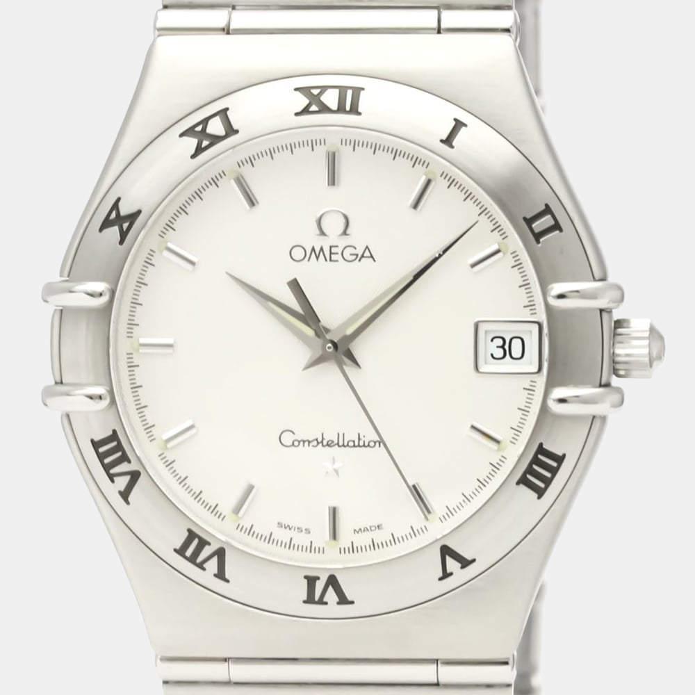 商品[二手商品] Omega|Omega Silver Stainless Steel Constellation 1512.30 Quartz Men's Wristwatch 33 mm,价格¥4584,第4张图片详细描述