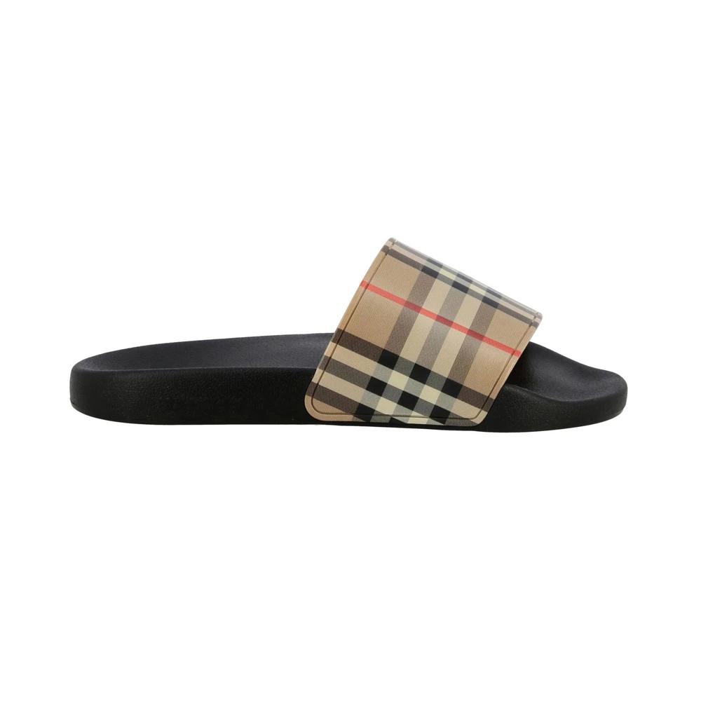 商品Burberry|BURBERRY 米色男士露趾拖鞋 8023965,价格¥1712,第1张图片