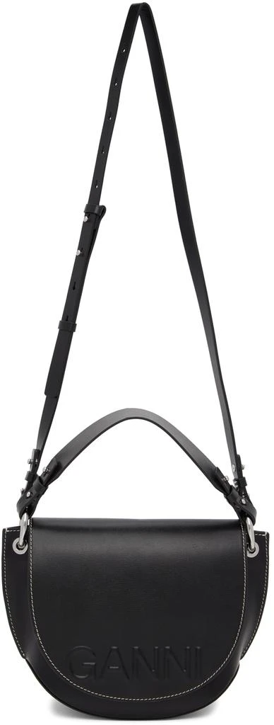 商品Ganni|Black Banner Shoulder Bag,价格¥2144,第4张图片详细描述