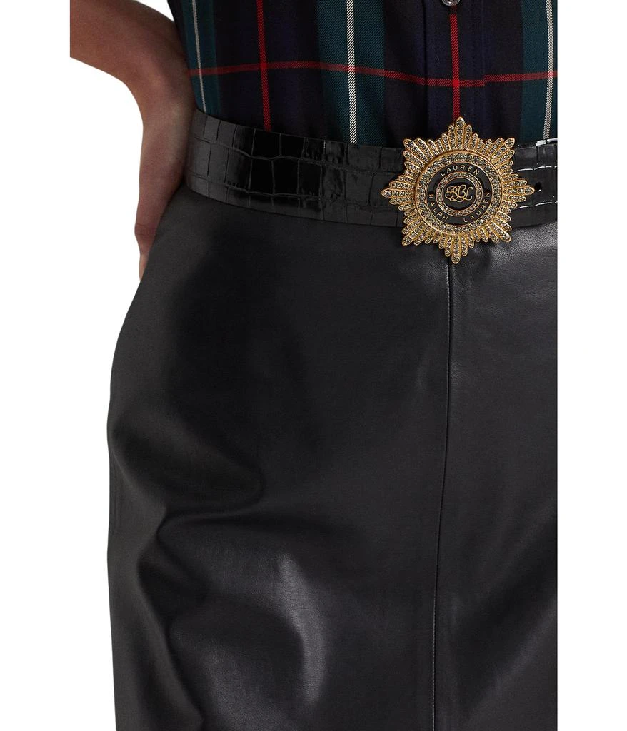 商品Ralph Lauren|Leather Pencil Miniskirt,价格¥2599,第3张图片详细描述