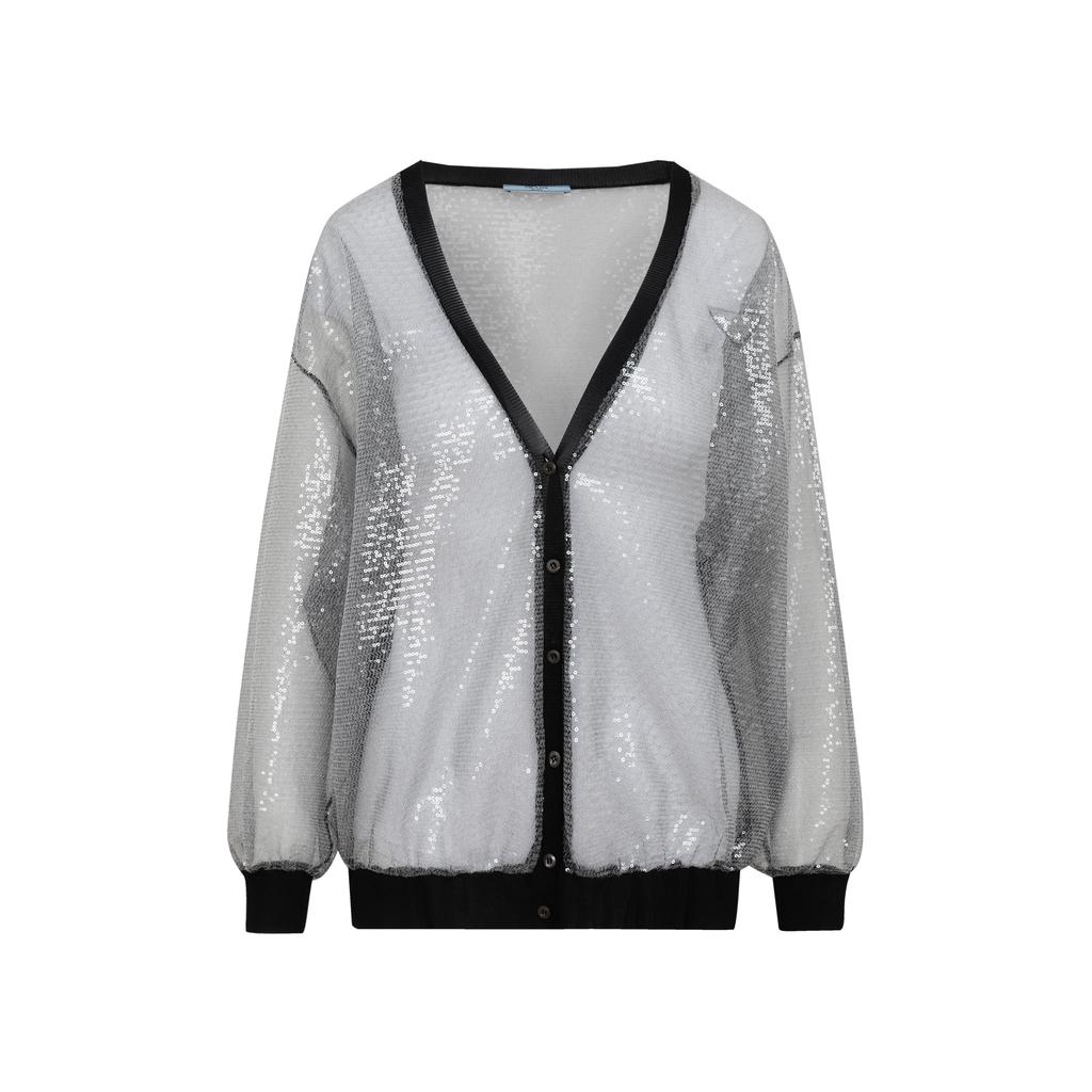 PRADA  SEQUINNED CARDIGAN SHIRT商品第1张图片规格展示