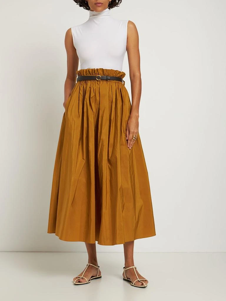 商品Weekend Max Mara|Ring Cotton Blend Taffeta Midi Skirt,价格¥1955,第1张图片详细描述