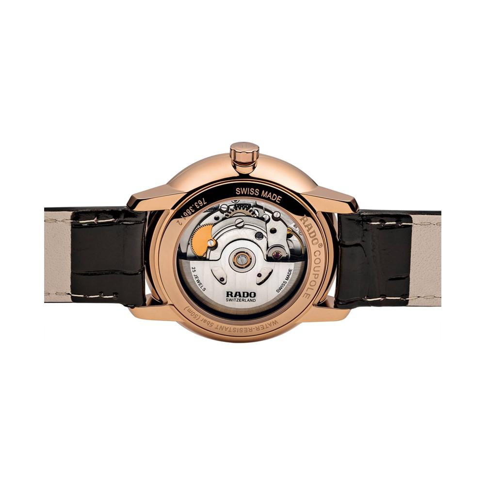 Men's Swiss Automatic Coupole Classic Dark Brown Leather Strap Watch 38mm R22861115商品第3张图片规格展示