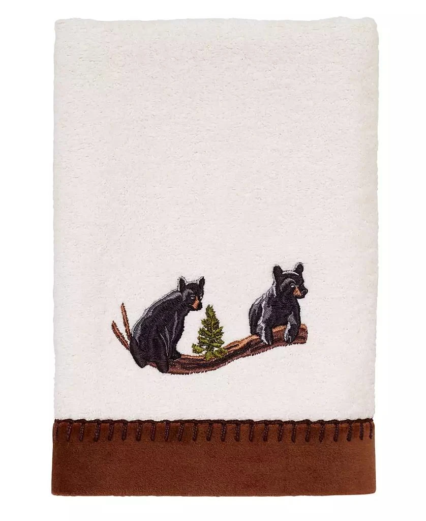 商品Avanti|Black Playful Bears Lodge Cotton Bath Towel, 27" x 50",价格¥125,第1张图片