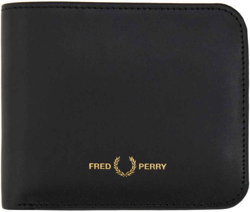 商品Fred Perry|Black Burnished Billfold Wallet,价格¥676,第1张图片