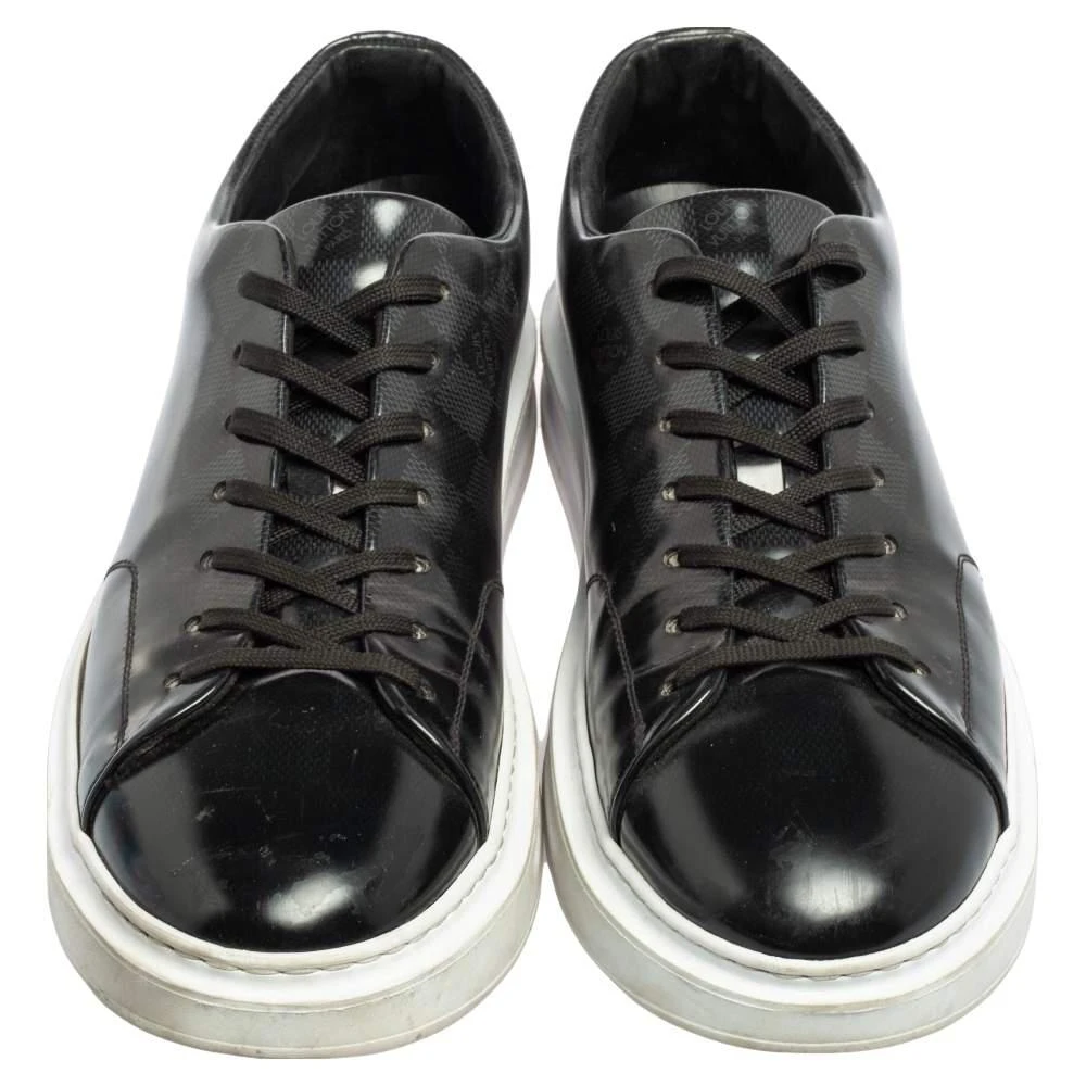 商品[二手商品] Louis Vuitton|Louis Vuitton Black Damier Glazed Canvas Beverly Hills Low-Top Sneaker Size 43.5,价格¥2968,第3张图片详细描述