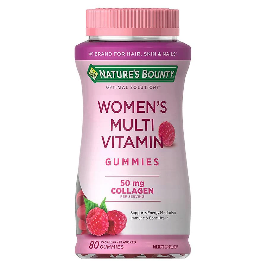 商品Nature's Bounty|Women's Multivitamin Gummies, Dietary Supplement Raspberry,价格¥29,第1张图片