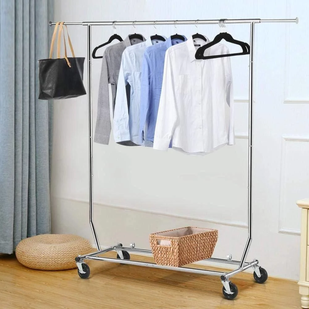 商品QuikFurn|Heavy Duty Clothing Garment Rack with Locking Swivel Wheels - 250lb Capacity,价格¥1293,第2张图片详细描述