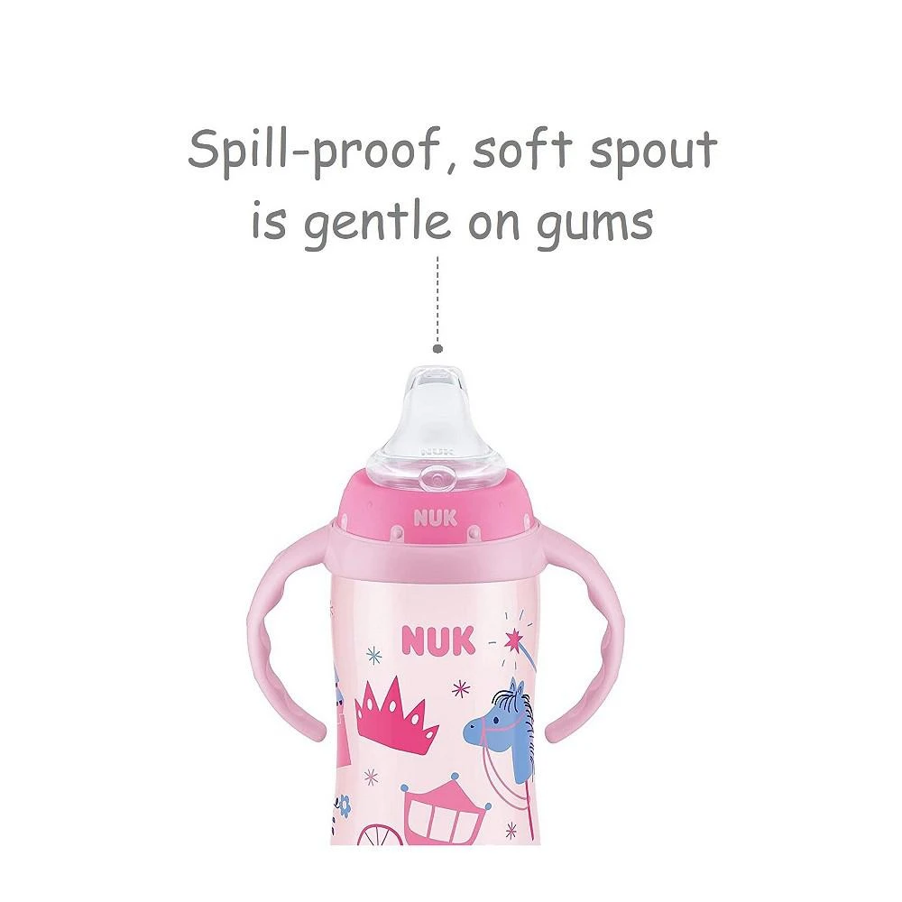 商品NUK|Large Learner Sippy Cup,  removable handles, Kingdom Pink, 10oz,价格¥93,第2张图片详细描述