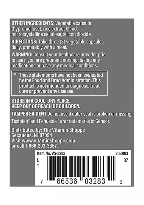 商品The Vitamin Shoppe®|Vitamin Shoppe Ultimate Testosterone For Men   Boosts Nitric Oxide 90 Vegetarian Capsules,价格¥357,第4张图片详细描述