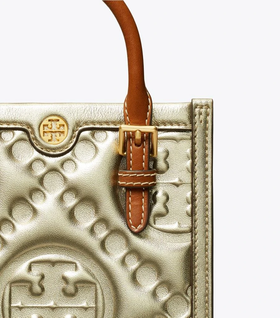 商品Tory Burch|T Monogram Embossed Metallic Mini Tote,价格¥2890,第3张图片详细描述