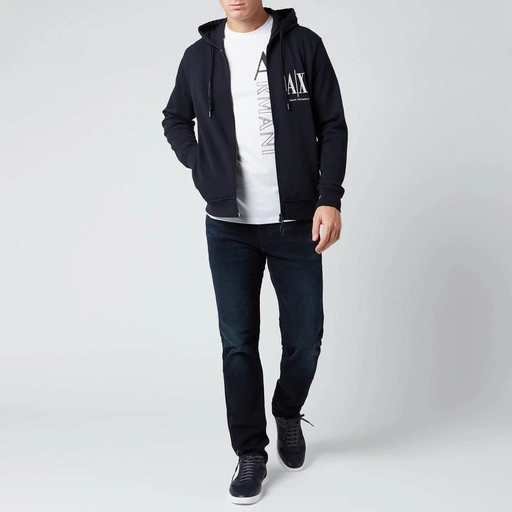 商品Armani Exchange|Armani Exchange Men's Zipped Ax Hoodie - Navy,价格¥428,第3张图片详细描述