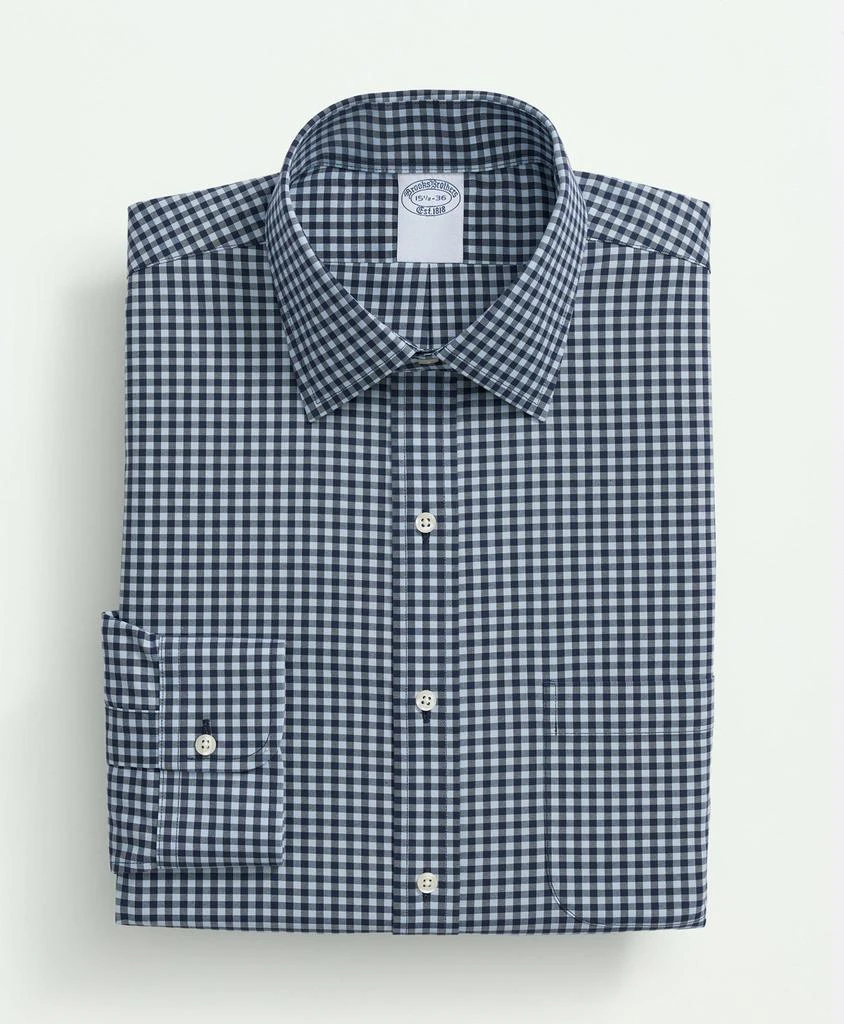 商品Brooks Brothers|Stretch Supima® Cotton Non-Iron Pinpoint Oxford Ainsley Collar, Gingham Dress Shirt,价格¥494,第3张图片详细描述