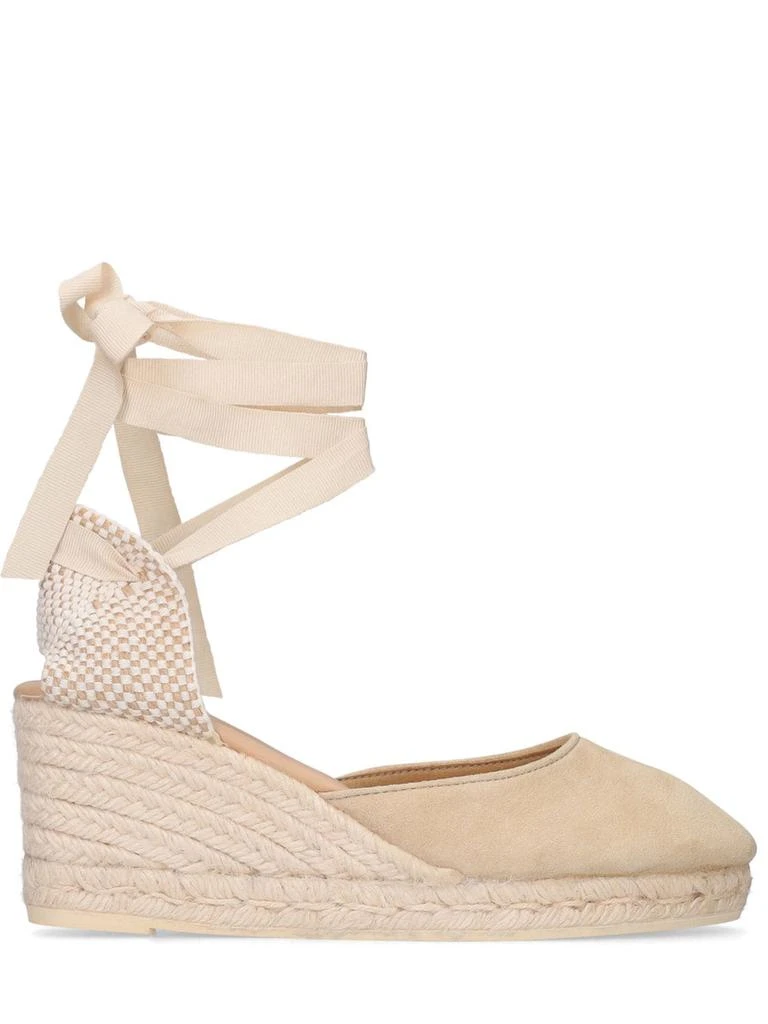 商品MANEBÍ|70mm Low Wedge Suede Espadrilles,价格¥1140,第1张图片