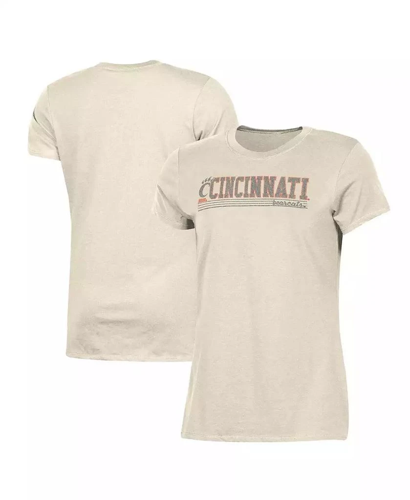 商品CHAMPION|Women's Cream Distressed Cincinnati Bearcats Classic T-shirt,价格¥225,第1张图片