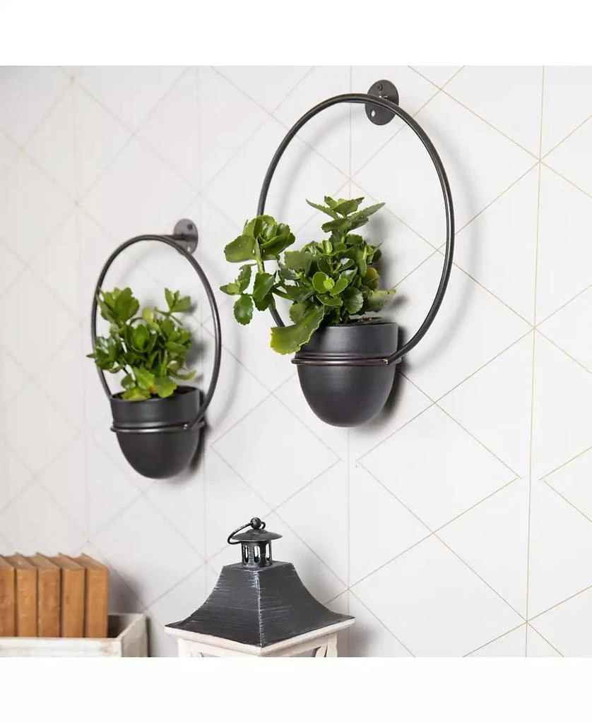 Urban Green 2-Piece Metal Hanging Planter Set 商品