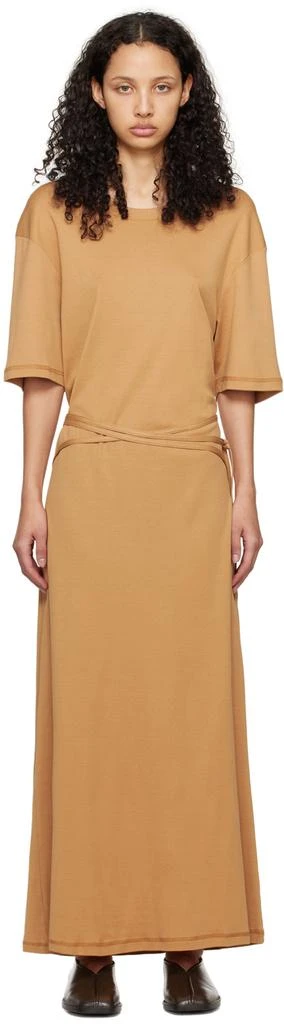 商品Lemaire|Orange Belted Midi Dress,价格¥3070,第1张图片