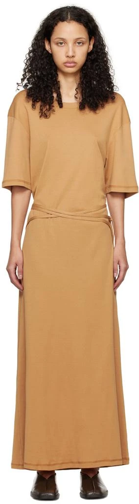 商品Lemaire|Orange Belted Midi Dress,价格¥3308,第1张图片