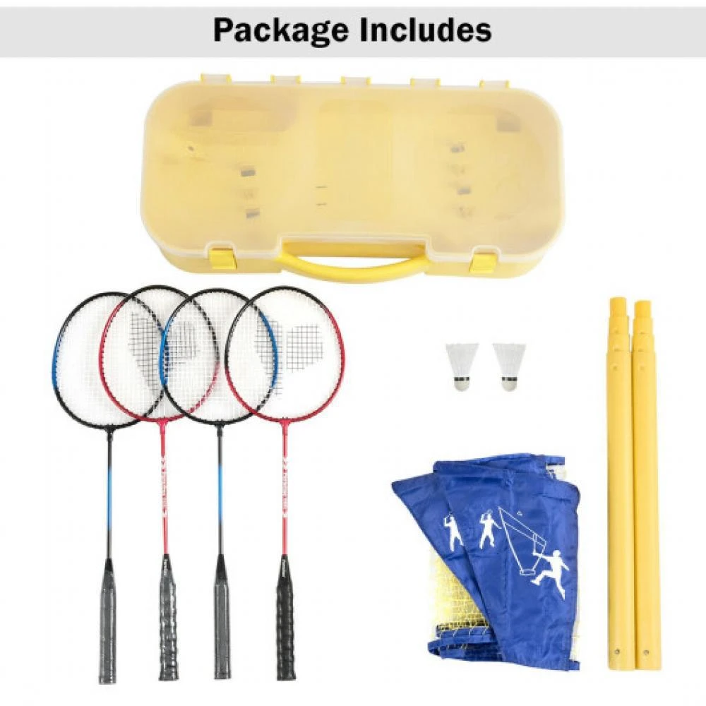 商品Hivvago|Portable Badminton Set Folding Tennis Badminton Volleyball Net,价格¥419,第4张图片详细描述