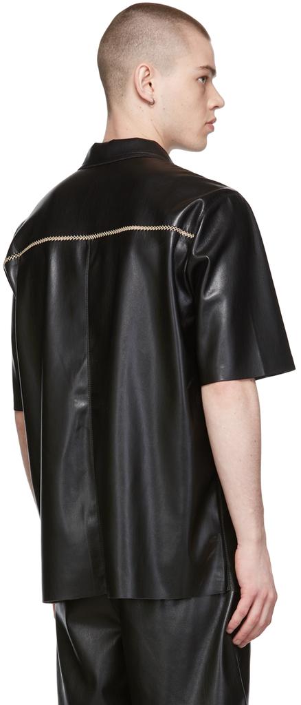 Black Bodil Vegan Leather Shirt商品第3张图片规格展示