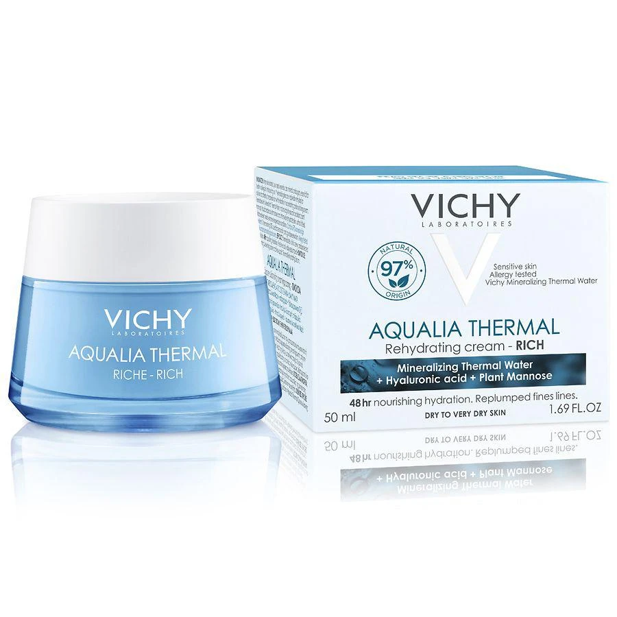 商品Vichy|Aqualia Thermal Rich Face Cream Moisturizer for Dry Skin with Hyaluronic Acid,价格¥202,第2张图片详细描述