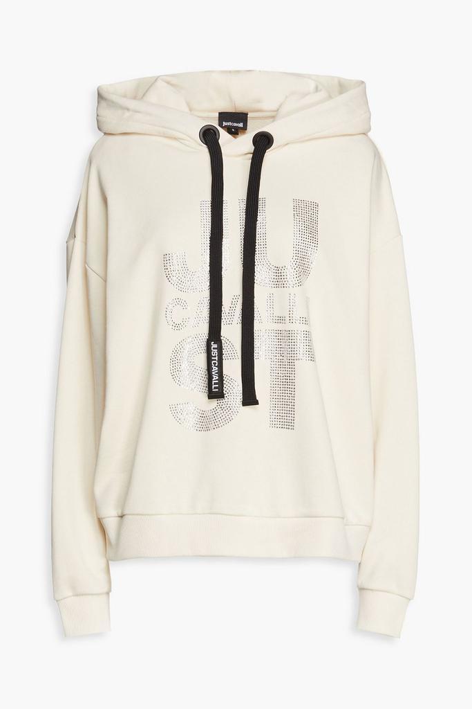 商品Just Cavalli|Crystal-embellished French cotton-terry hoodie,价格¥1185,第1张图片
