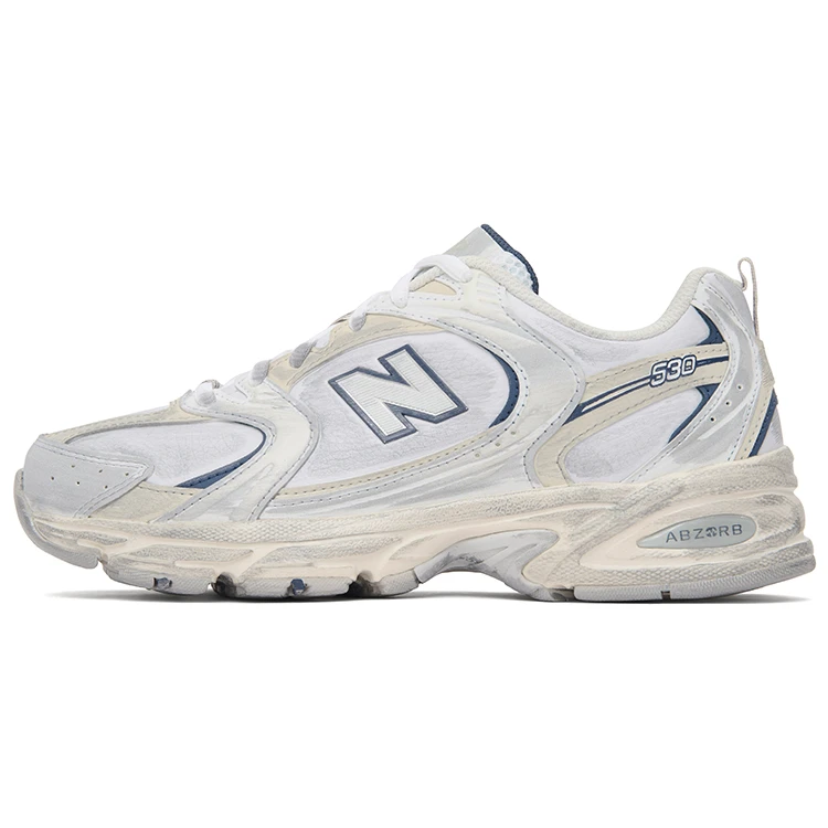 商品[国内直发] New Balance|NB 530 织物网布 春季 轻便 时尚 减震耐磨轻便透气 低帮 生活休闲鞋 男女同款 白灰色,价格¥587,第1张图片