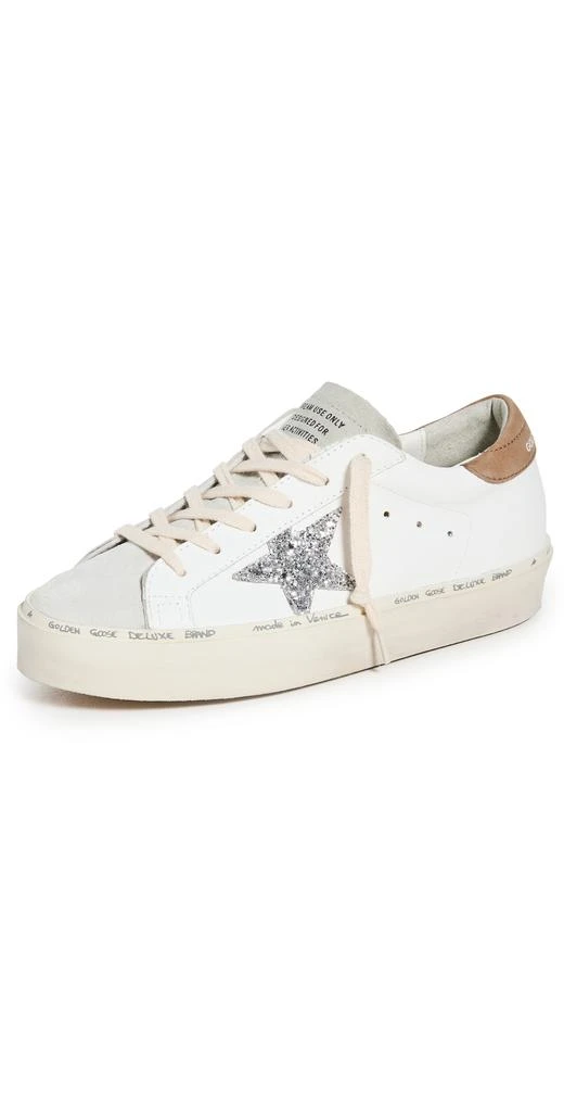 商品Golden Goose|Golden Goose Hi Star 皮鞋面绒面革鞋头亮片运动鞋,价格¥4641,第1张图片