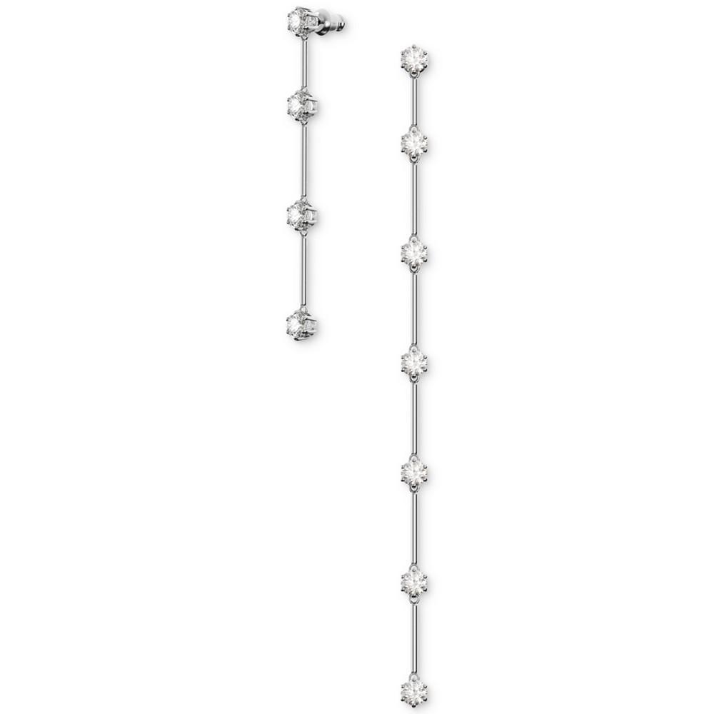 商品Swarovski|Silver-Tone Constella Crystal Asymmetrical Earrings,价格¥1218,第4张图片详细描述