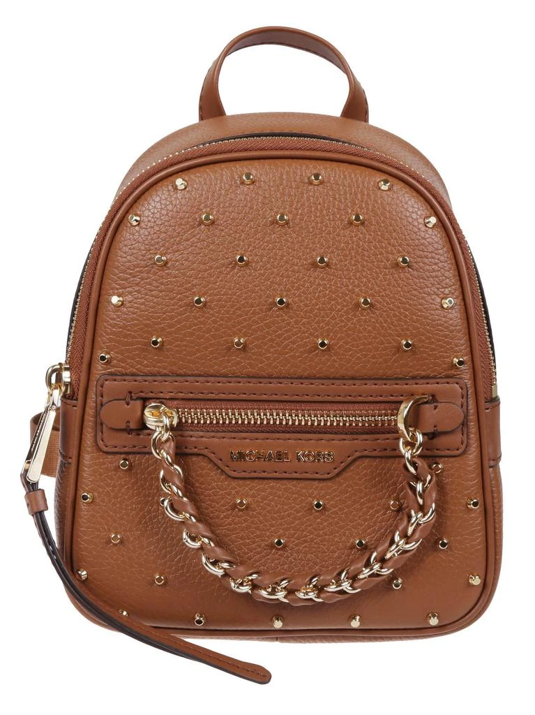 商品Michael Kors|Michael Michael Kors Logo Plaque Zip-Up Backpack,价格¥2561,第1张图片