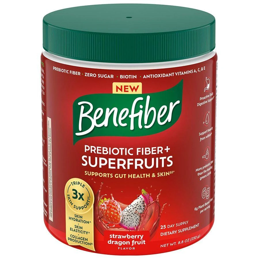 商品Benefiber|Prebiotic Fiber + Superfruits Dietary Supplement Strawberry Dragon Fruit,价格¥317,第1张图片