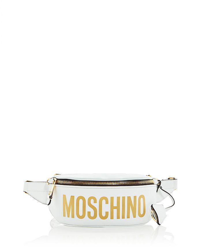 商品Moschino|Logo Print Leather Belt Bag,价格¥5085,第3张图片详细描述