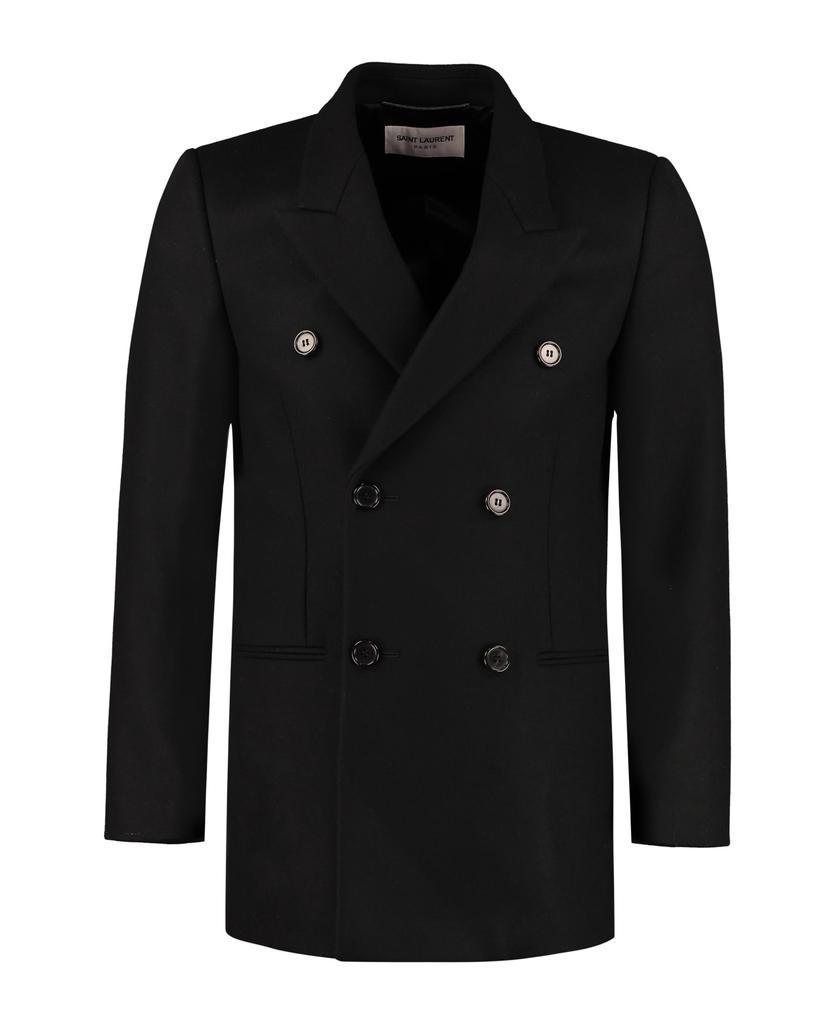 商品Yves Saint Laurent|Virgin Wool Double-breasted Coat,价格¥7716,第1张图片