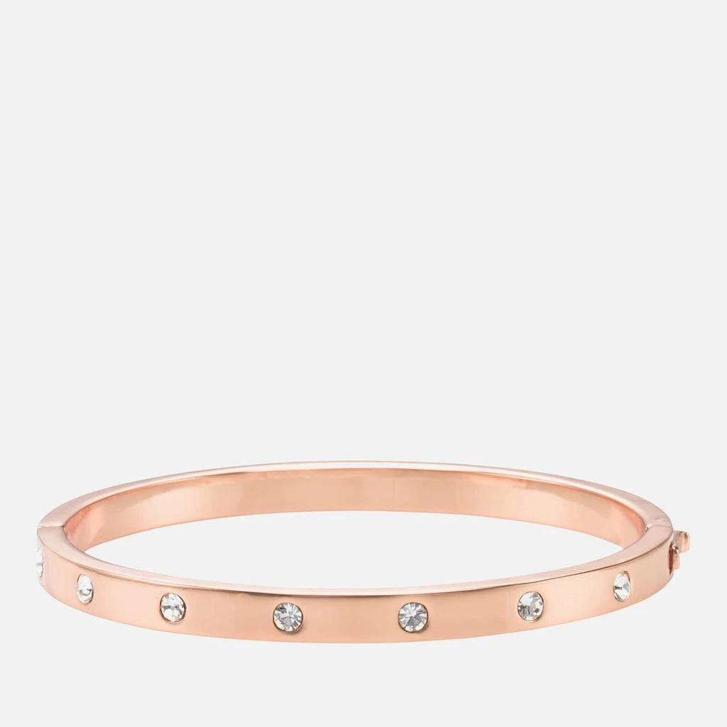 商品Kate Spade|Kate Spade New York Women's Metal Stone Hinged Bangle - Clear/Rose Gold,价格¥444,第1张图片