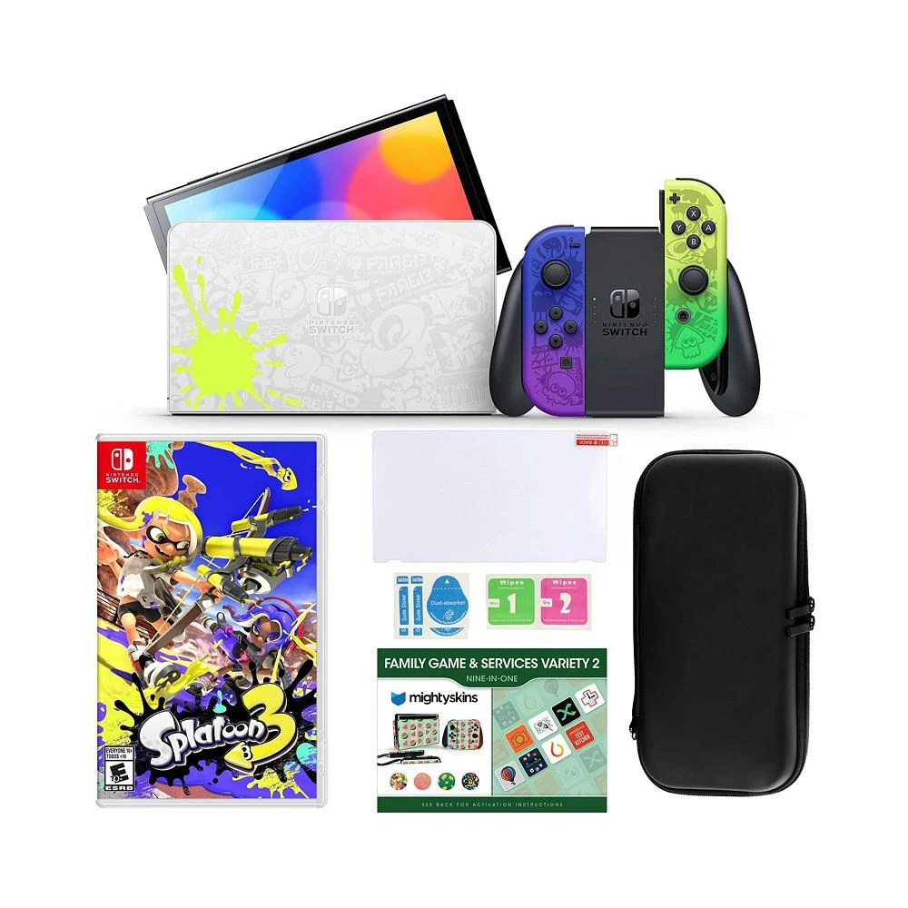 商品Nintendo|Switch OLED Splatoon 3 Bundle with Game, Accessories & Voucher,价格¥4186,第1张图片
