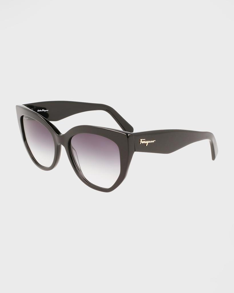 商品Salvatore Ferragamo|Classic Logo Acetate Cat-Eye Sunglasses,价格¥2278,第1张图片