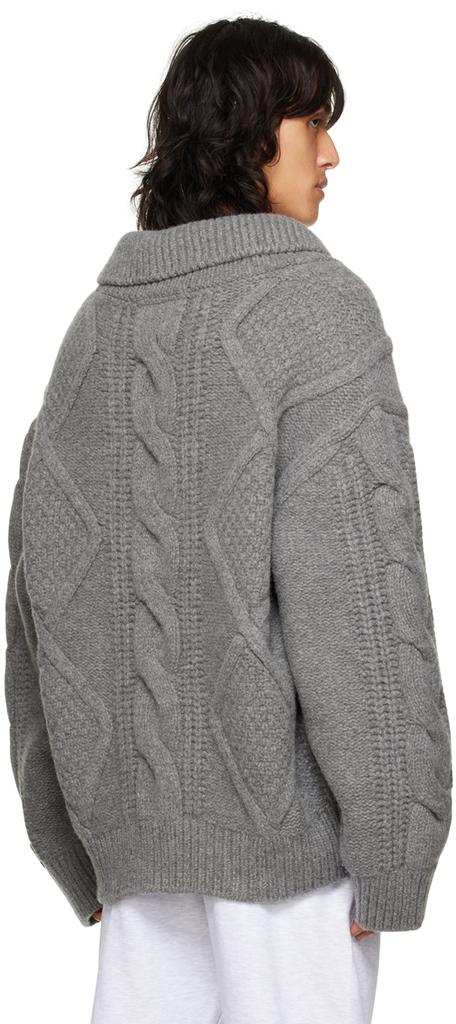 Gray Argyle Sweater商品第3张图片规格展示