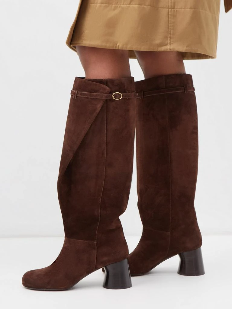商品Khaite|Admiral 45 suede knee-high boots,价格¥6424,第3张图片详细描述