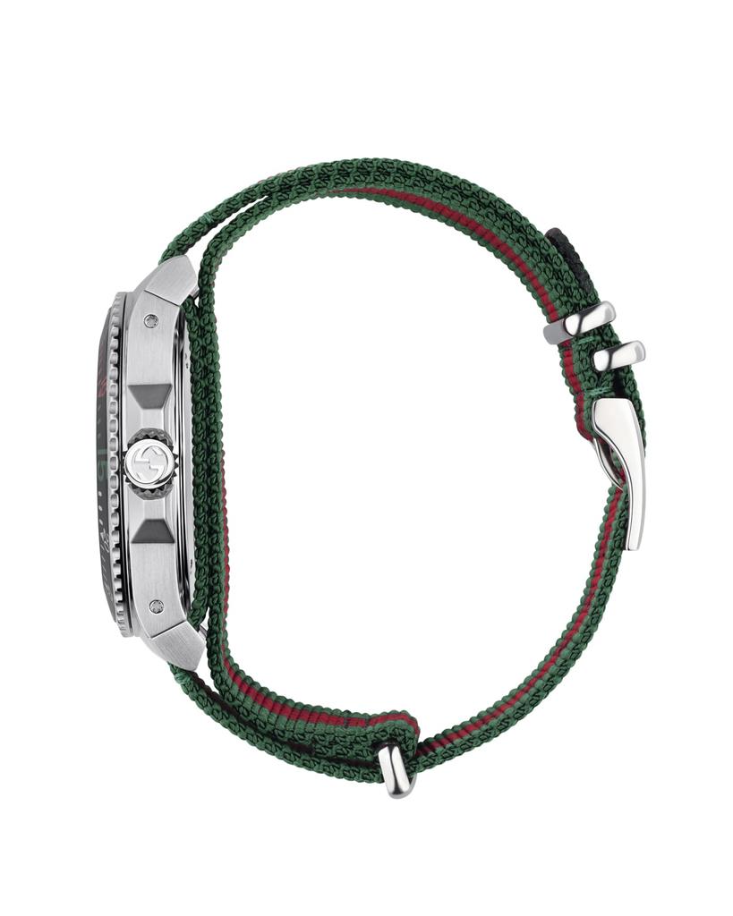 45mm Gucci Dive Watch w/ Nylon Web Strap商品第4张图片规格展示