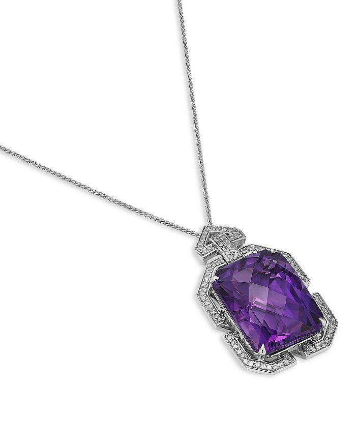 商品Bloomingdale's Fine Collection|14K White Gold Amethyst & Diamond Necklace, 18",价格¥12101,第3张图片详细描述