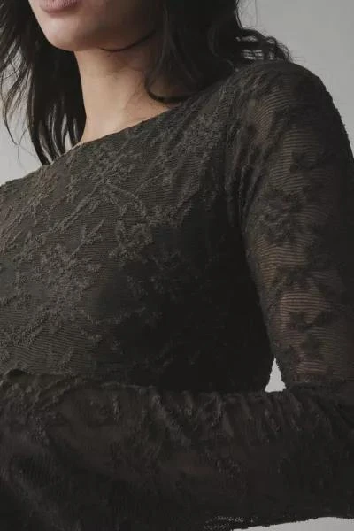 商品Motel|Motel Selvia Jacquard Knit Bell Sleeve Mini Dress,价格¥586,第3张图片详细描述