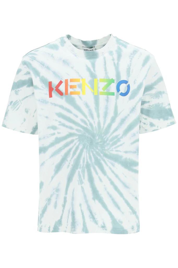 商品Kenzo|TIE-DYE T-SHIRT WITH RAINBOW LOGO,价格¥723,第1张图片