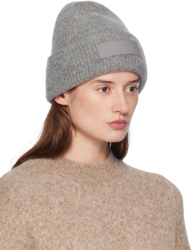 Jacquemus Gray La Casa 'Le bonnet Gros Grain' Beanie - Hats