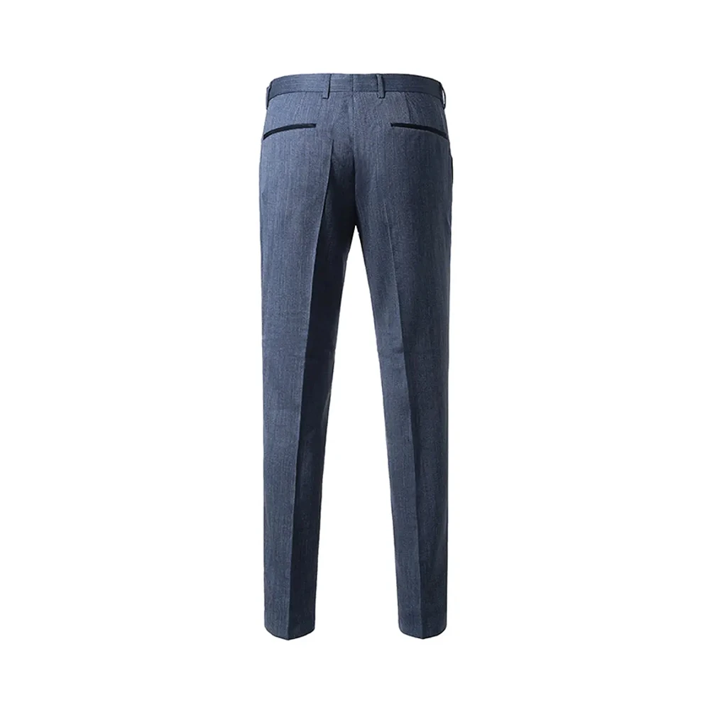HUGO BOSS 男士蓝色条纹羊毛西装裤 GIDO-50412193-423 商品