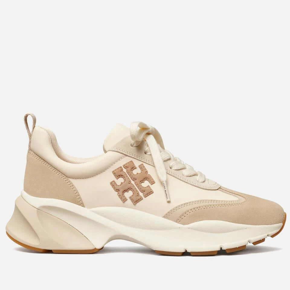 商品Tory Burch|TORY BURCH GOOD LUCK SUEDE-TRIMMED NYLON RUNNING-STYLE TRAINERS,价格¥3440,第1张图片