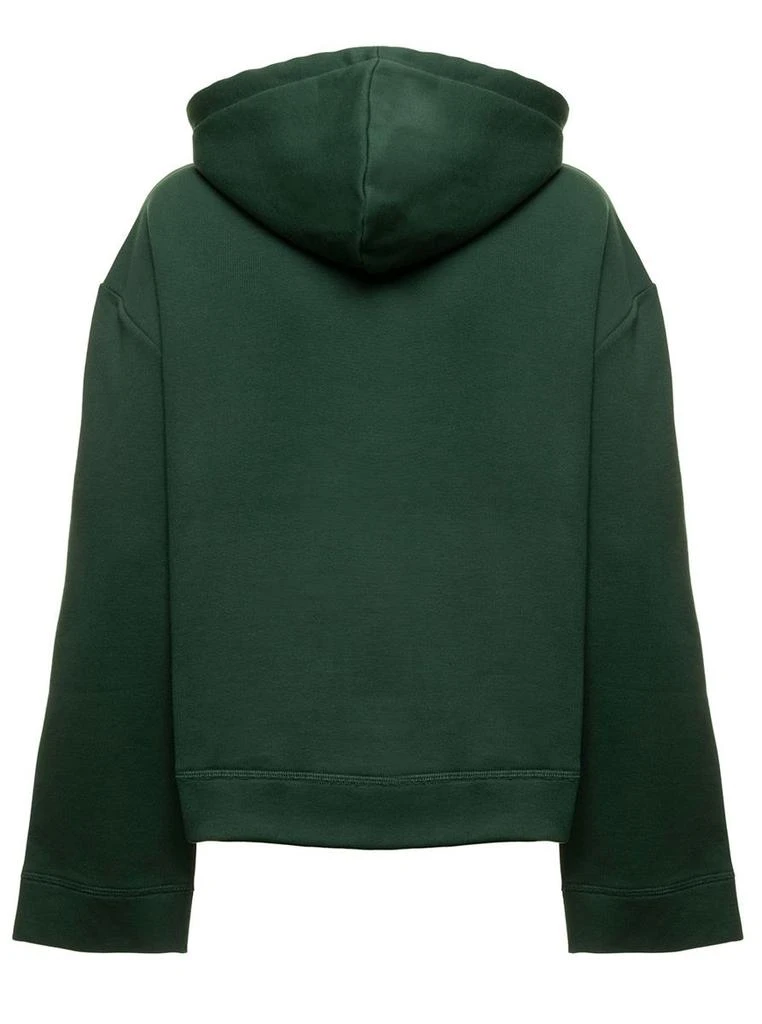 商品Axel Arigato|Cure Green Cropped Hoodie in Fleece Cotton with Contrasting Lettering Axel Arigato Woman,价格¥1223,第2张图片详细描述