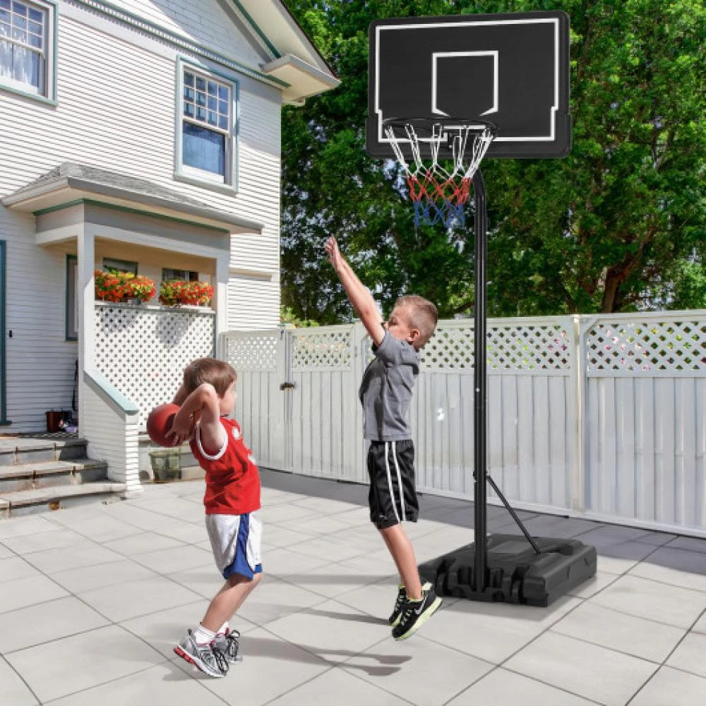 商品Hivvago|Portable Outdoor Basketball Hoop 6.9-8.5 FT Adjustable with Fillable Base Shatterproof PC Backboard,价格¥1435,第1张图片