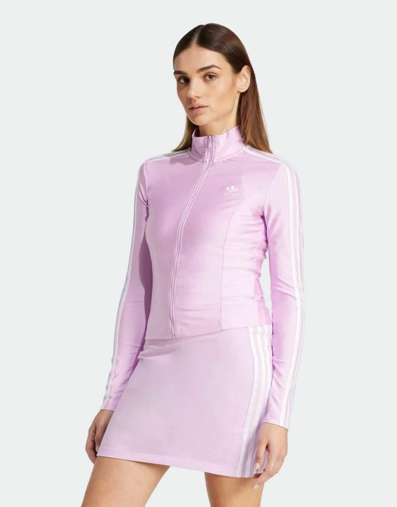商品Adidas|adidas Originals Adicolor 3-stripes slim track top in light orchid,价格¥310,第1张图片